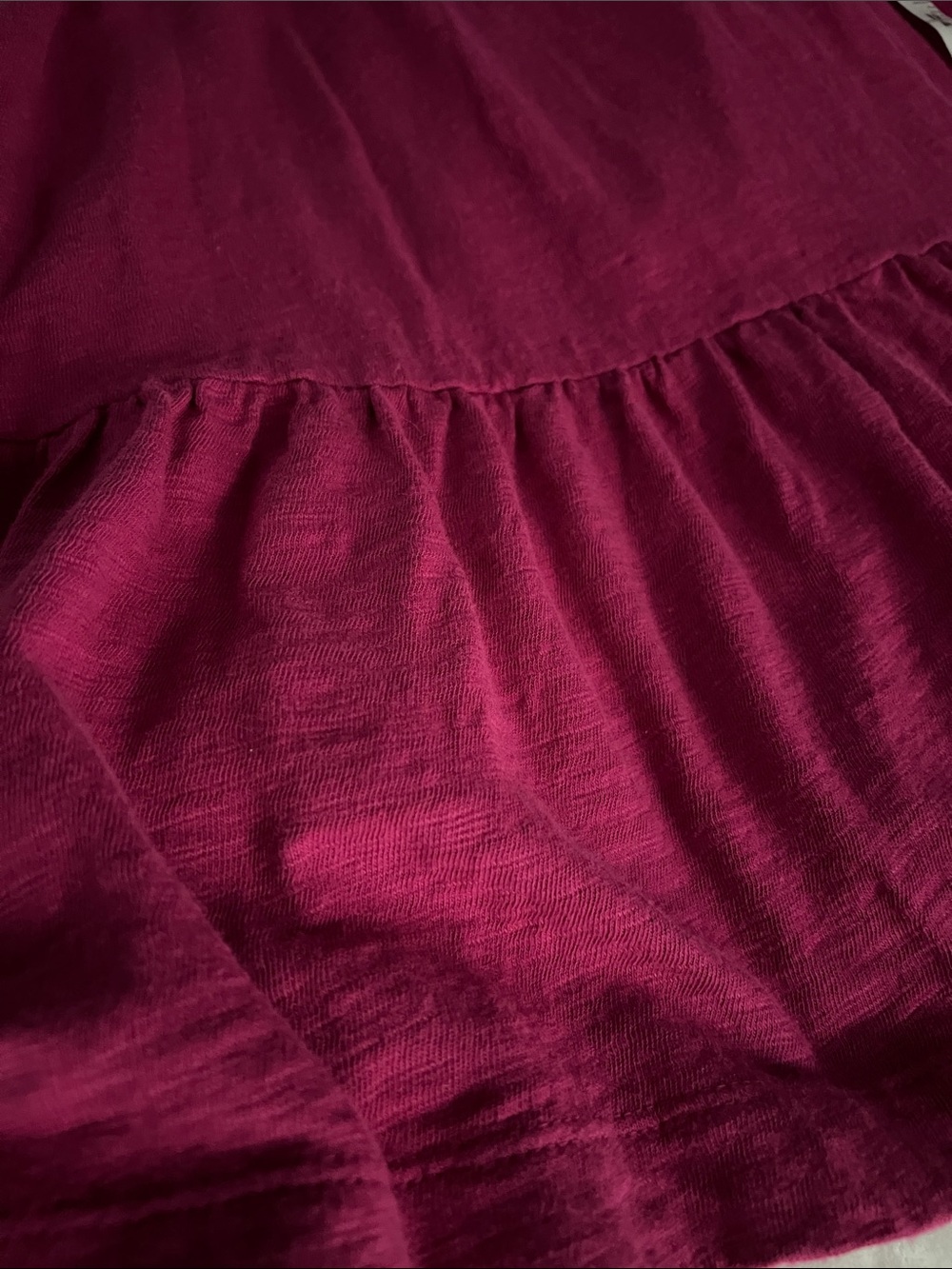 LOFT | Women’s Bright Fuchsia Ruffle Cap Sleeve 100% Cotton Summer Dress Size M - Picture 17 of 17
